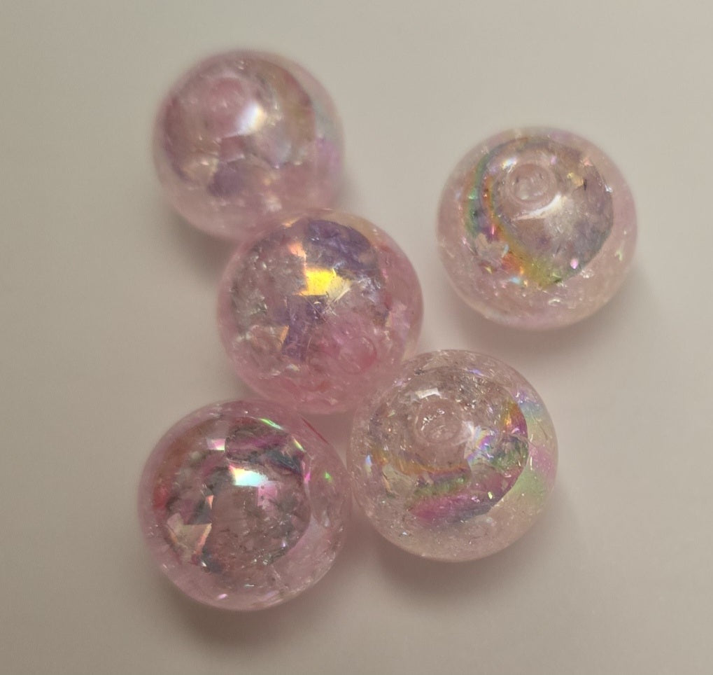 16mm Crackle beads 5pk