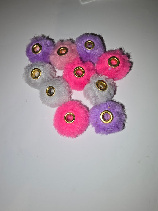 Mixed fluffy beads 10pk