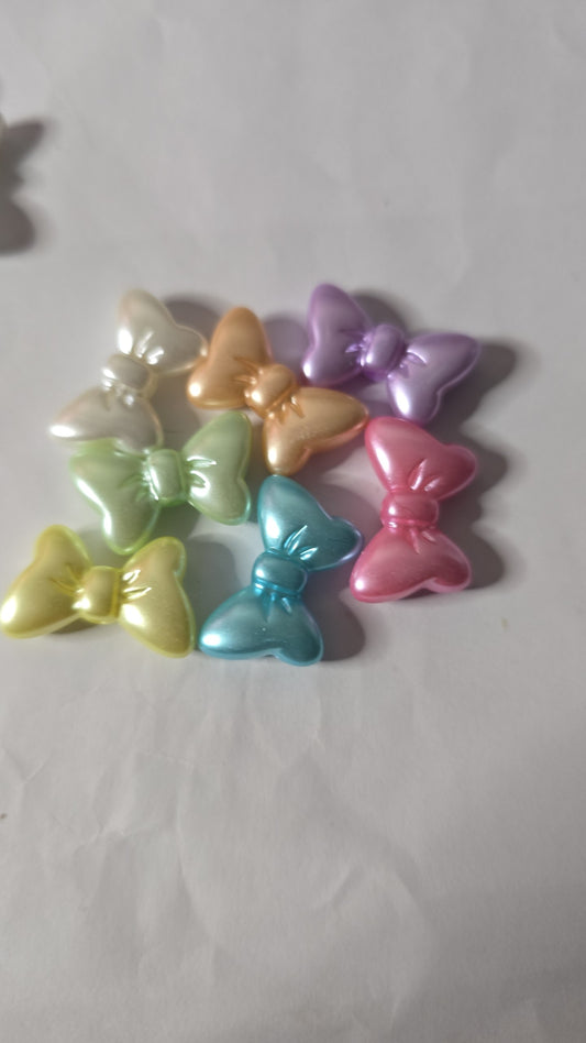 Acrylic bows 14x22mm 7pk