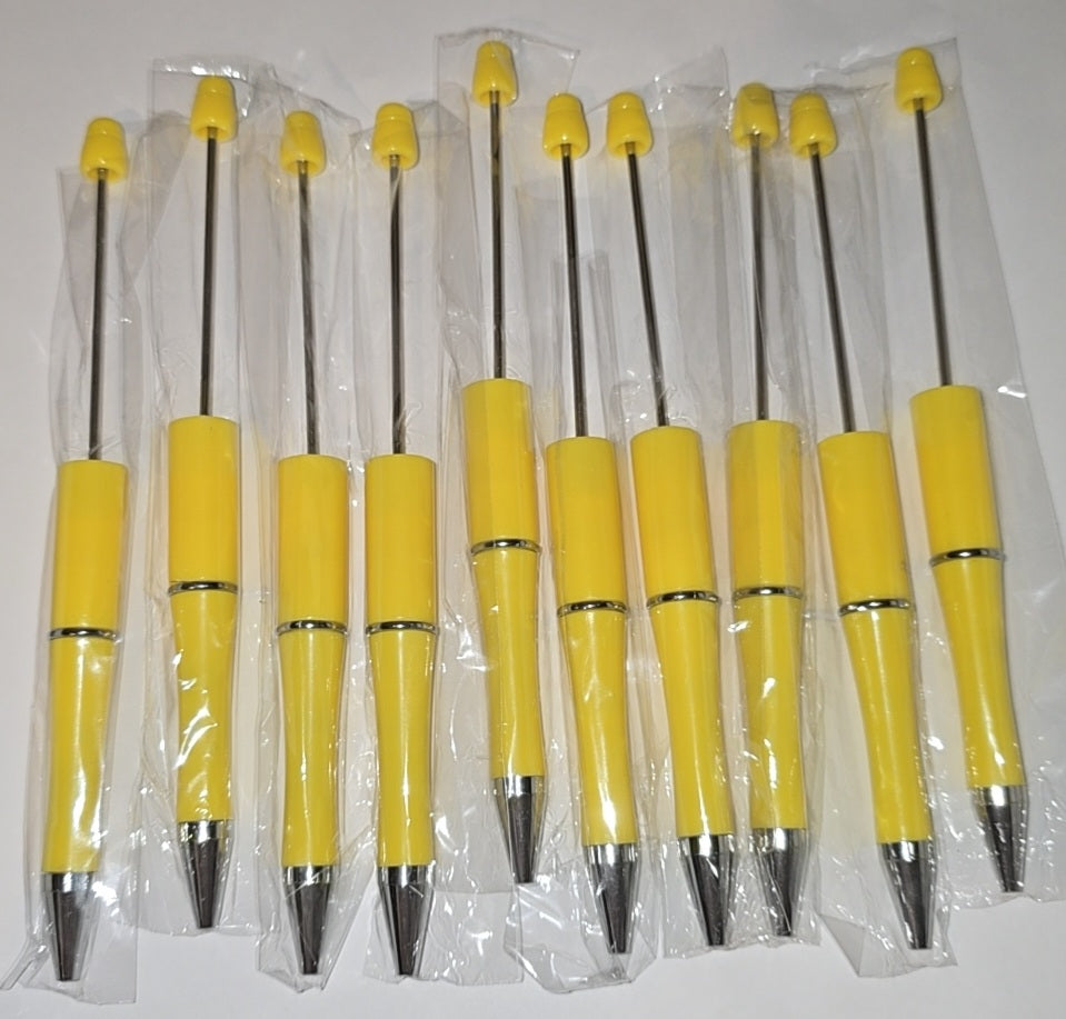 Yellow beadable pens