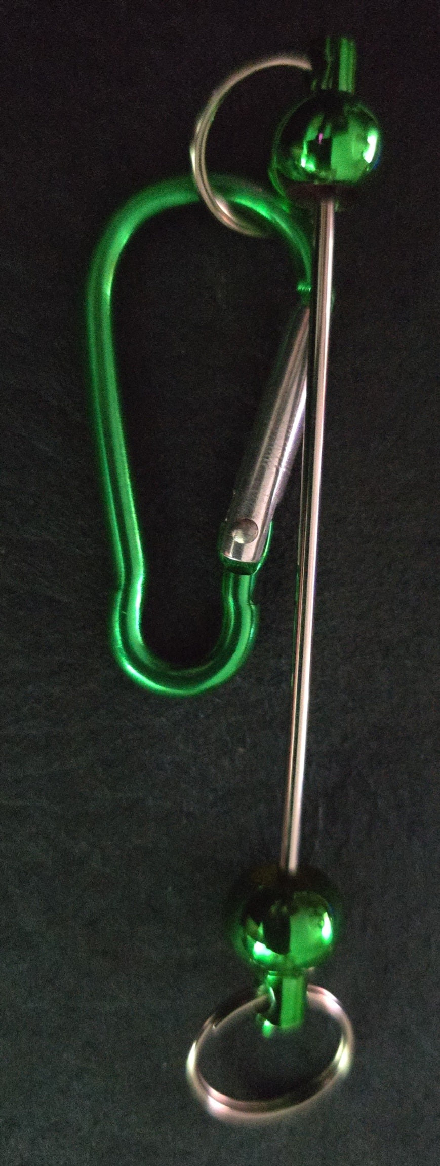 Beadable clip keyring