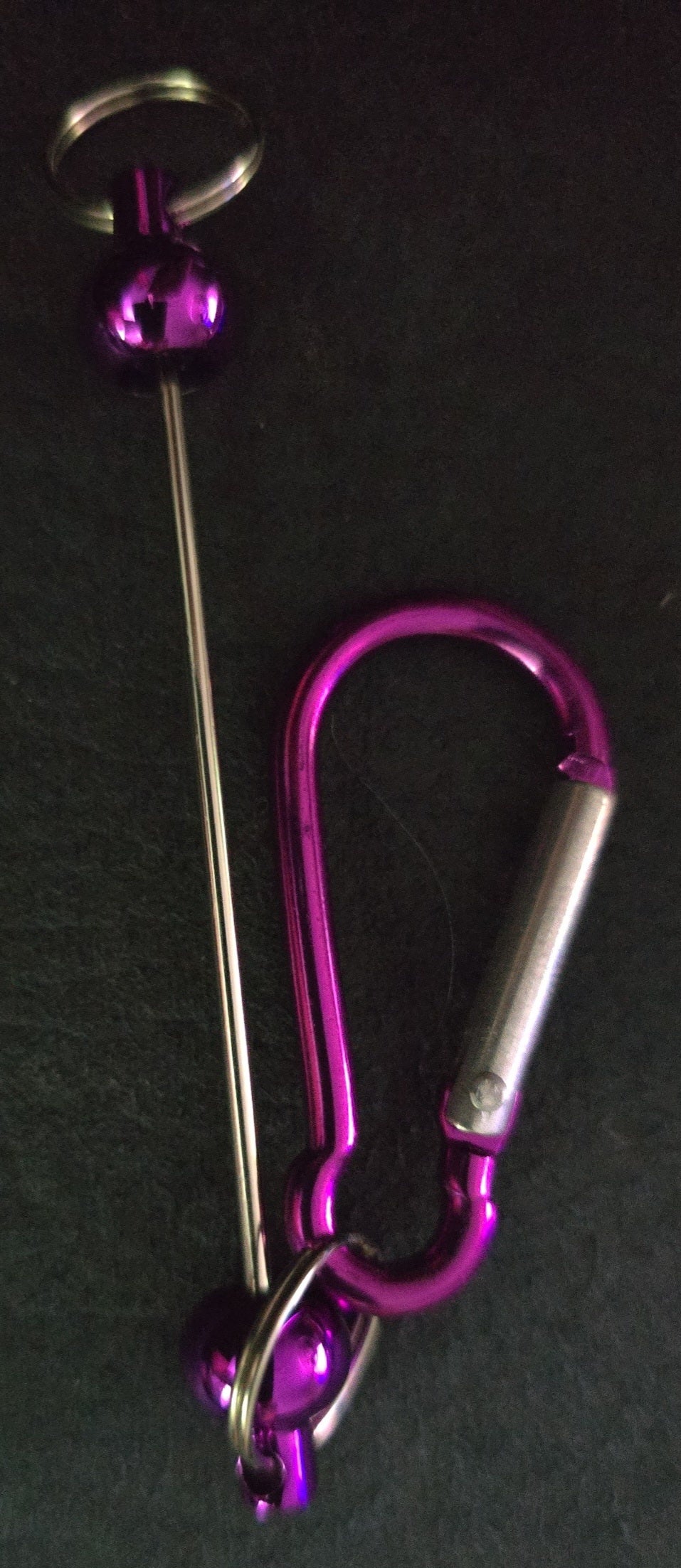 Beadable clip keyring