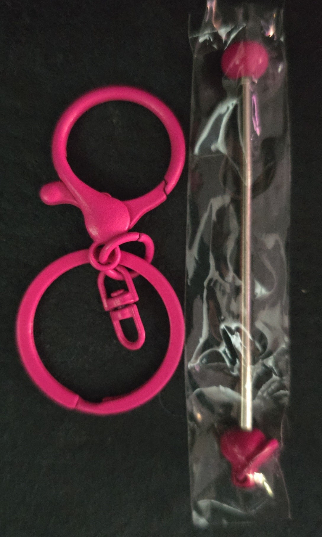 Beadable keyring clasp