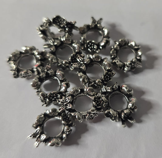 Metal butterly flower spacer 6pk