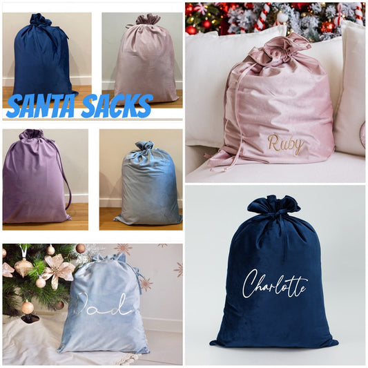 Luxury velvet santa sack