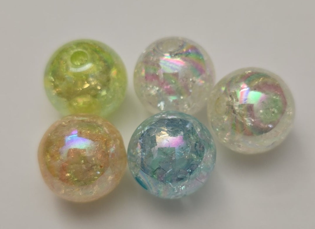 16mm Crackle beads 5pk