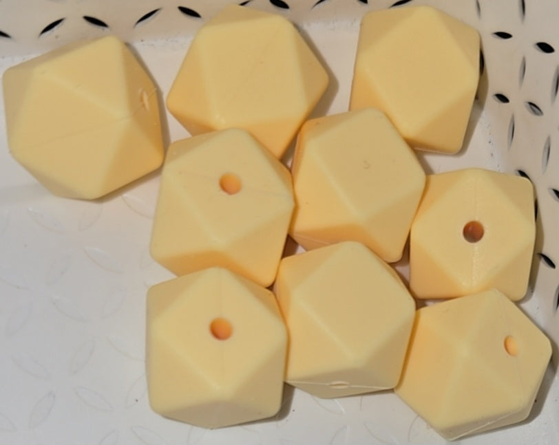 17mm hexagonal silicone beads