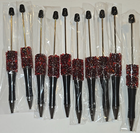 Red/black bling pens