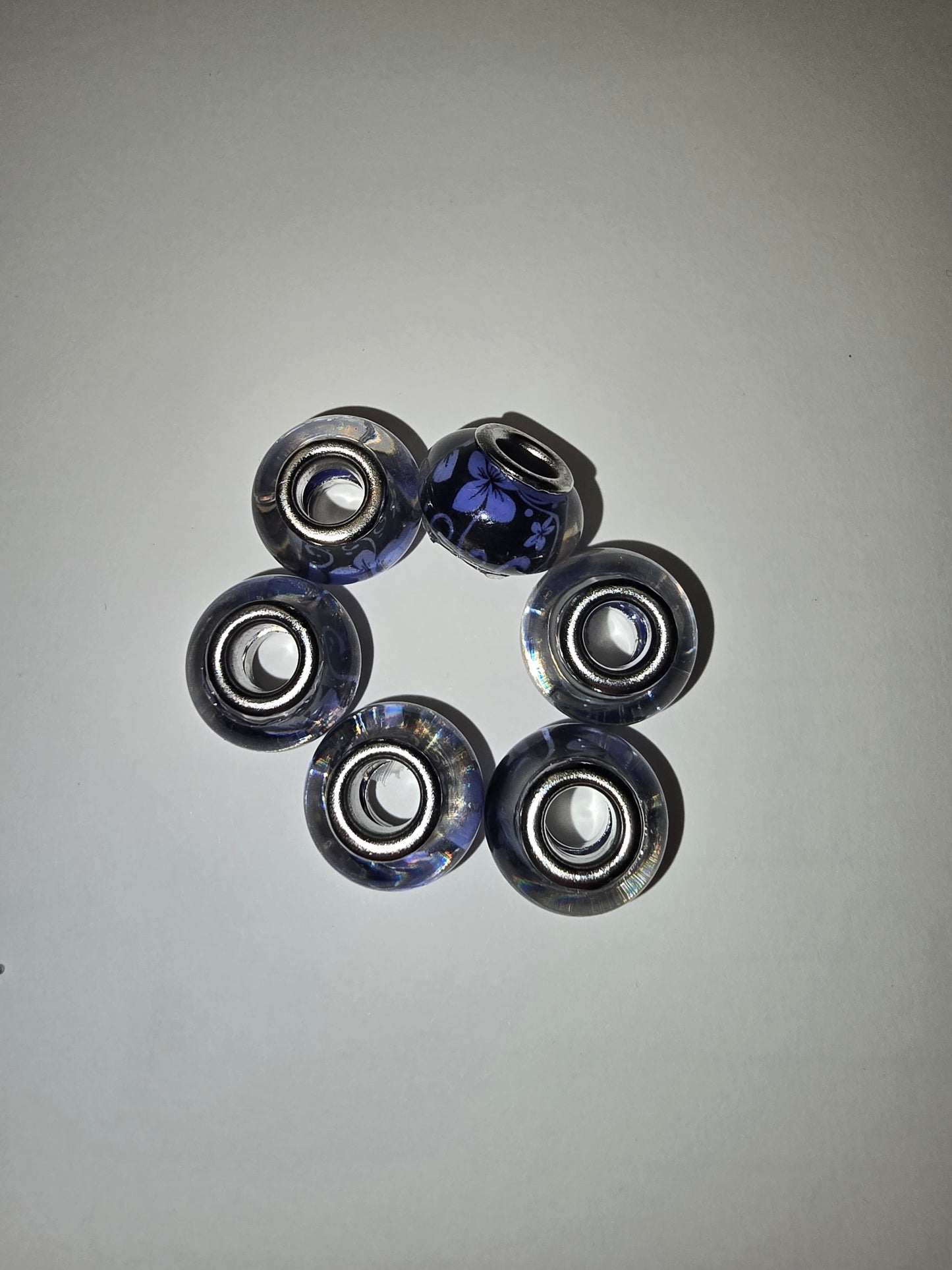 flower large whole beads 6pk